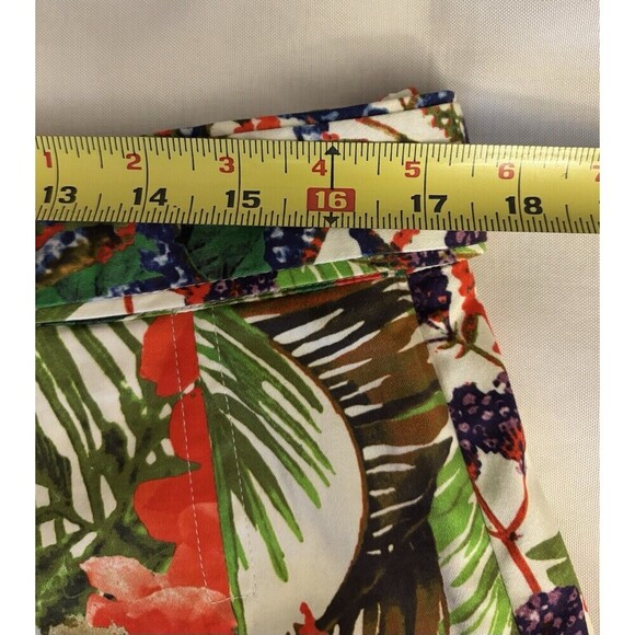 SOFT SURROUNDINGS ALine Skirt Size Large Petite Floral Tropical Pockets Belted - Picture 9 of 9